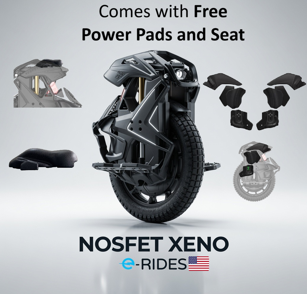NOSFET XENO - Electric Unicycle USA - Free Power Pads and Seat - e